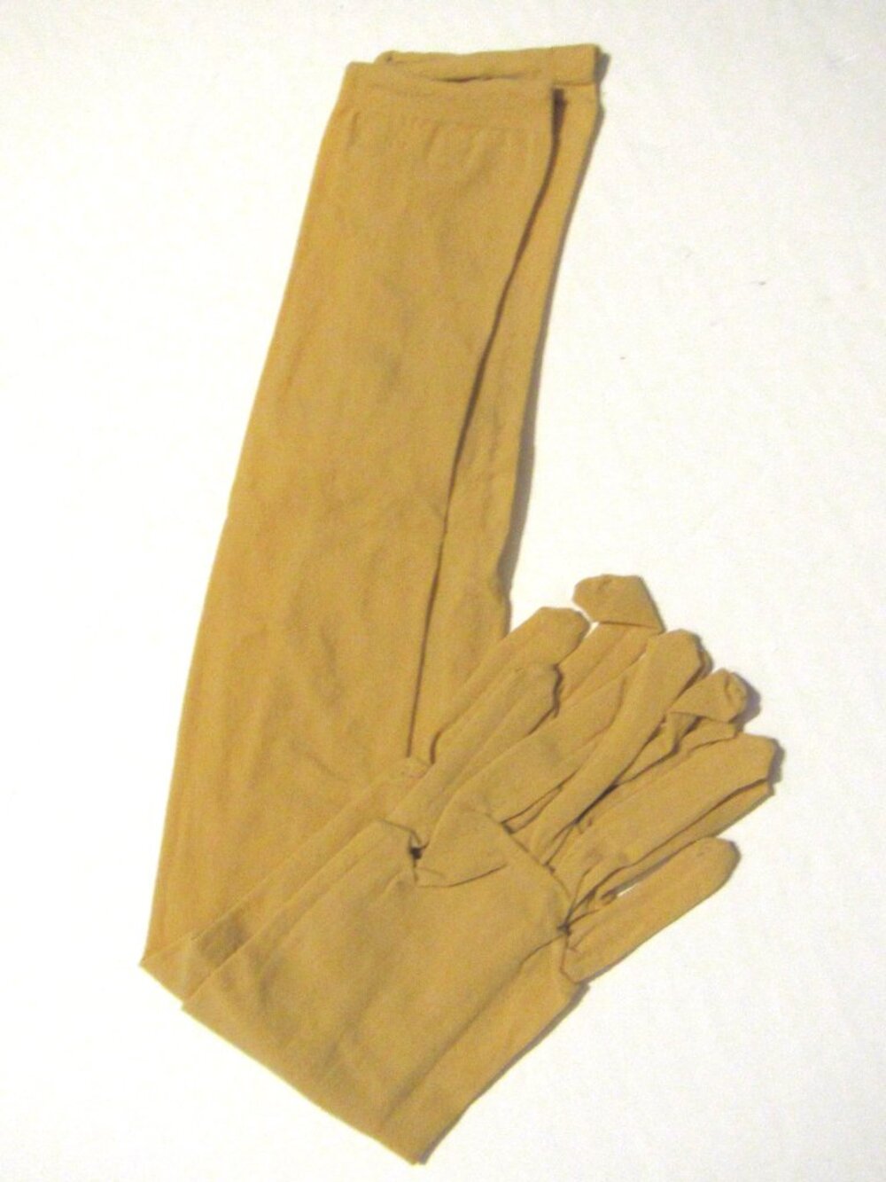 Long Sheer Nude Soft Stretch Mesh Nylon Gloves, 16 inch Opera Length - Picture 8 of 8